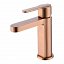 Grifo lavabo monomando Roma oro rosa cepillado de Imex